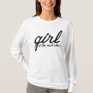 Camiseta Menina no T do logotipo da mostra da rocha
