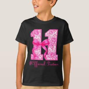 Camiseta Menina Oficial de 11 anos de idade fazendo anivers