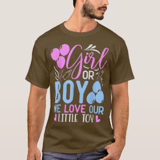 Camiseta Menina Ou Menino Adoramos Nosso Pequeno Sexo Engra