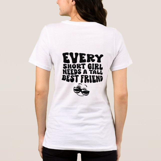 Camiseta Menina Pequena Alta Amiga (Verso)