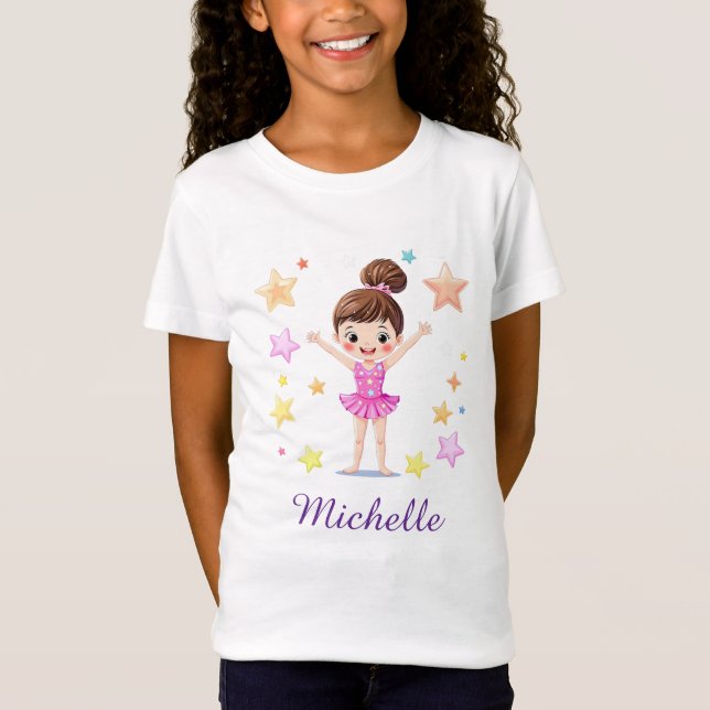 Camiseta Menina Personalizada de Ginástica Natalino         (Frente)