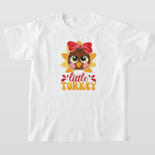 Camiseta Menina Peruzinha Dia de Ação de Graças Infantil