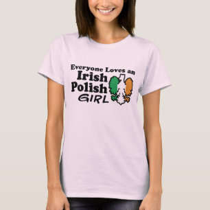 Camiseta Menina polonesa do irlandês