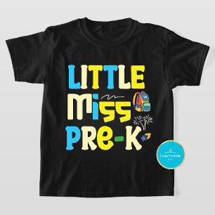 Camiseta Menina Pré-K De Volta À Escola