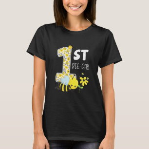 Camiseta Menina primeiro aniversario Menina Tema De Bebê Bd