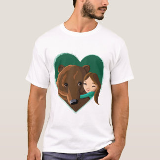 Camiseta Menina que abraça o urso