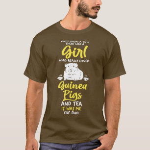 Camiseta Menina que adora chá e porco-guineense