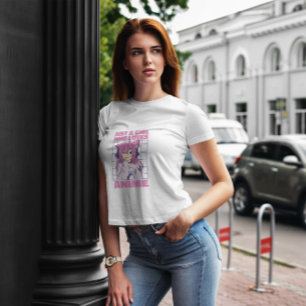 Camiseta Menina que ama a citação de anime