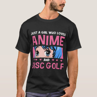 Camiseta Menina Que Ama Anime E Jogador De Anime De Golfe