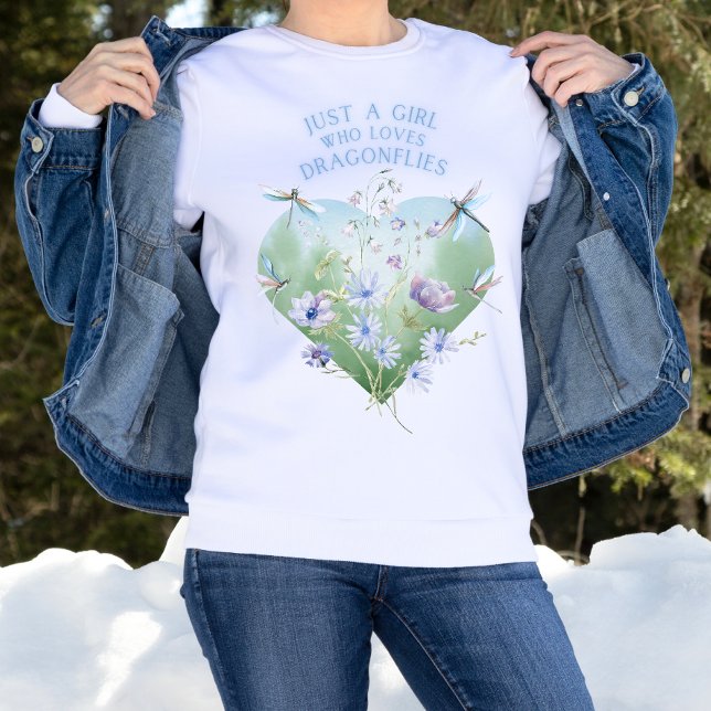 Camiseta Menina Que Ama Dragonflies (Criador carregado)