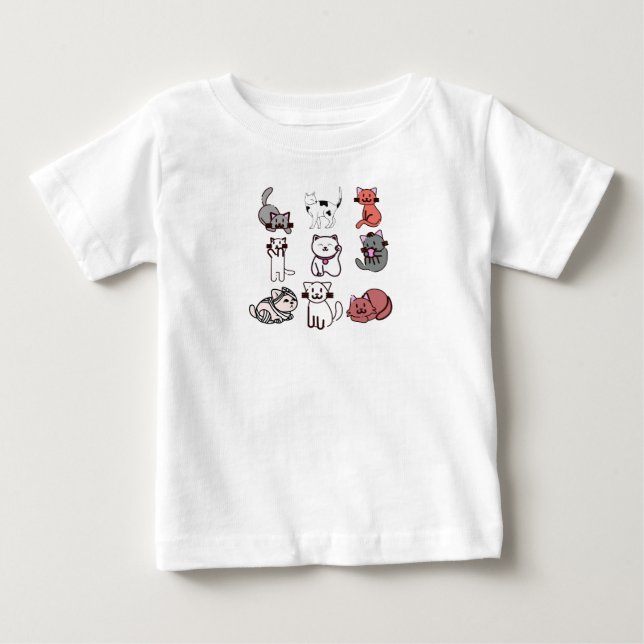 Camiseta Menina que Ama Gatos (Frente)