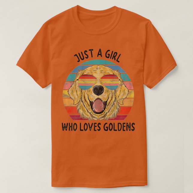 Camiseta Menina que ama Ouros Retrievers Dog Gifts-gigapi (Frente do Design)