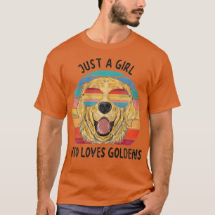 Camiseta Menina que ama Ouros Retrievers Dog Gifts-gigapi