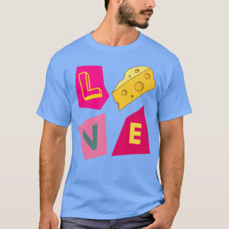 Camiseta Menina que ama queijo