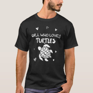 Camiseta Menina Que Ama Tartaruga Marinha Oceânica