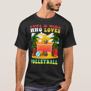 Camiseta Menina Que Ama Treinador De Voleibol Praia P