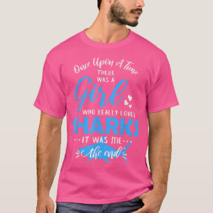 Camiseta Menina Que Ama Tubarões Nó De Tubarões