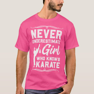 Camiseta Menina Que Conhece Karate Taekwondo Ou Judo