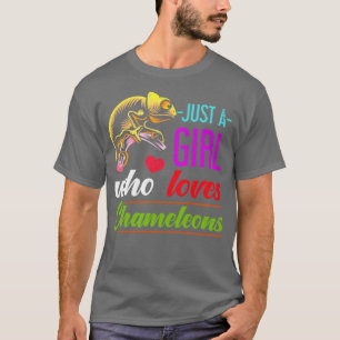 Camiseta Menina RainForest Animal Zoo Chameleon