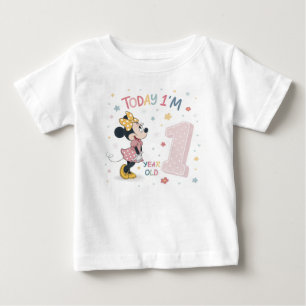 Camiseta Menina Rato com Laço em Aquarela para 1º Aniversár