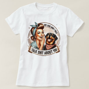 Camiseta Menina Retro Atrevida – Meu Cachorro e Eu