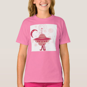 Camiseta Menina retro do UFO