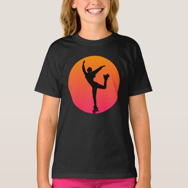 Camiseta Menina retrô vintage de skate (Frente)