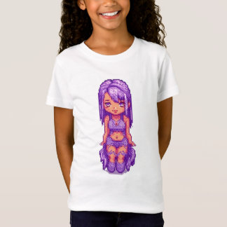 Camiseta Menina roxa-branca