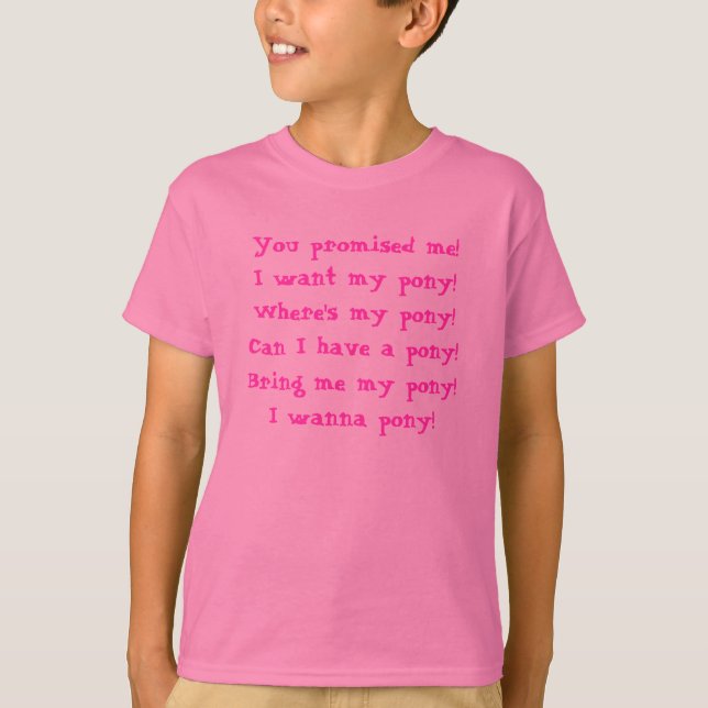 Camiseta Menina rude - pônei (Frente)