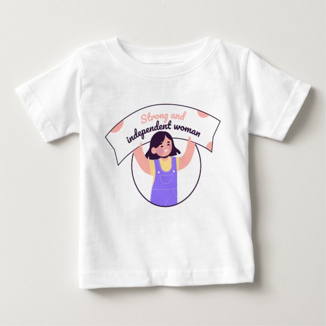 Camiseta Menina segurando um cartaz roxo (Frente)