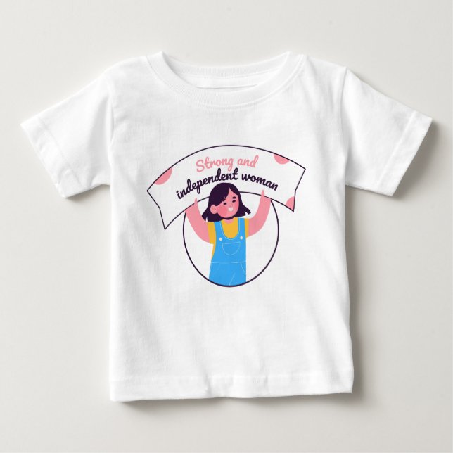 Camiseta Menina segurando um sinal azul (Frente)