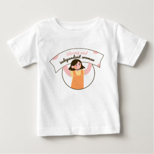 Camiseta Menina segurando um sinal laranja