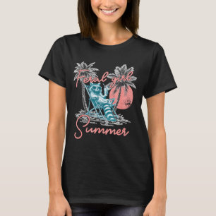 Camiseta Menina selvagem verão meme engraçado guaxinim selv