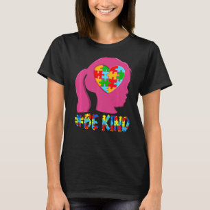 Camiseta Menina Ser Gentil Autismo Crianças Conscientização