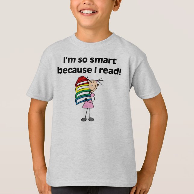 Camiseta Menina Smart porque eu li (Frente)
