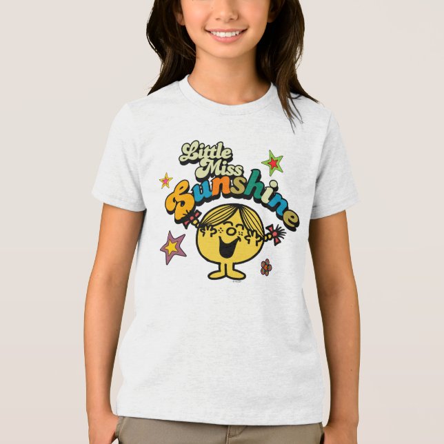 Camiseta Menina Sunshine | Estrelas e flores (Frente)