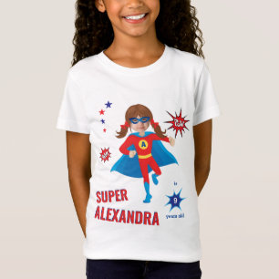 Camiseta Menina Super Herói Sensacional Aniversário Valor