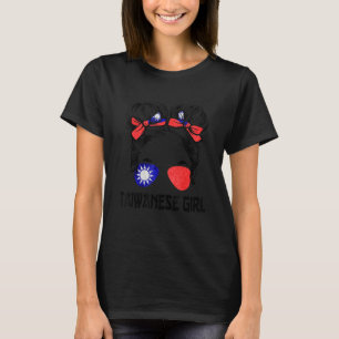 Camiseta Menina Taiwanesa Bandeira de Taiwan Orgulho de Tai