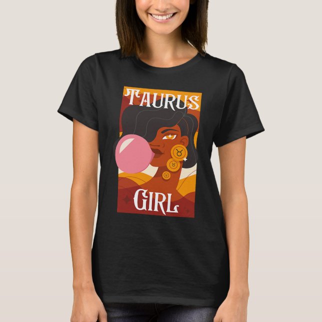 Camiseta Menina Taurus Menina Mulher Taurus para mulher (Frente)