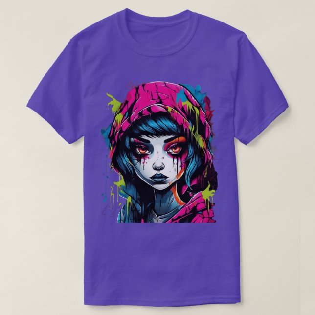 Camiseta menina triste (Frente do Design)
