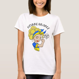 Camiseta Menina Ucraniana Inquebrantável I Herança Ucranian