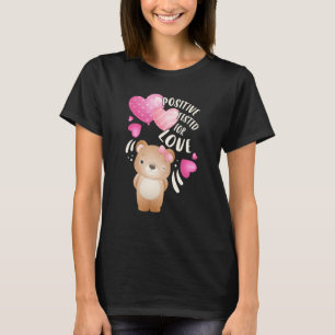 Camiseta menina urso do dia dos namorados com corações