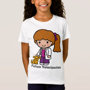 Camiseta Menina Veterinária Cuja cachorra