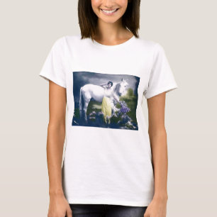 Camiseta menina vitoriosa com cavalo branco