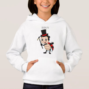 Camiseta Meninada bonita com chapéu de cima e desenho de g
