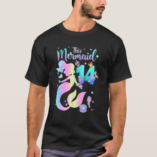 Camiseta Meninas 14 Aniversário Esta Sereia Tem 14 Anos C
