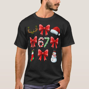 Camiseta Meninas 67 Meme Seis Sete Coquette Laço Natal Dive