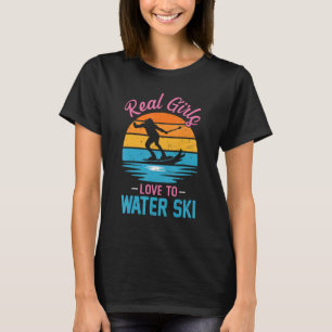 Camiseta Meninas Adoram Água Esquiar Água Esquiar Água