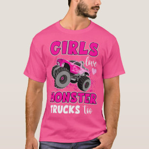 Camiseta Meninas Adoram Caminhões Monstros Muito Bonitos Me