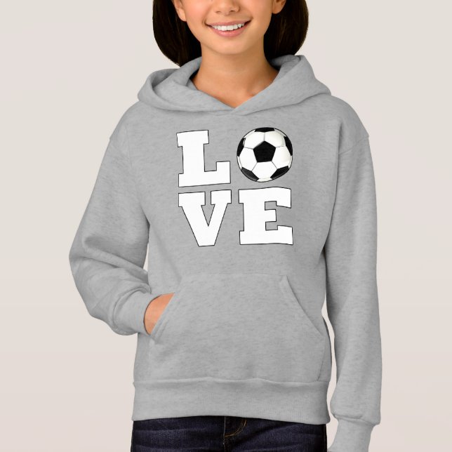 Camiseta Meninas adoram futebol (futebol) jogador de esport (Frente)